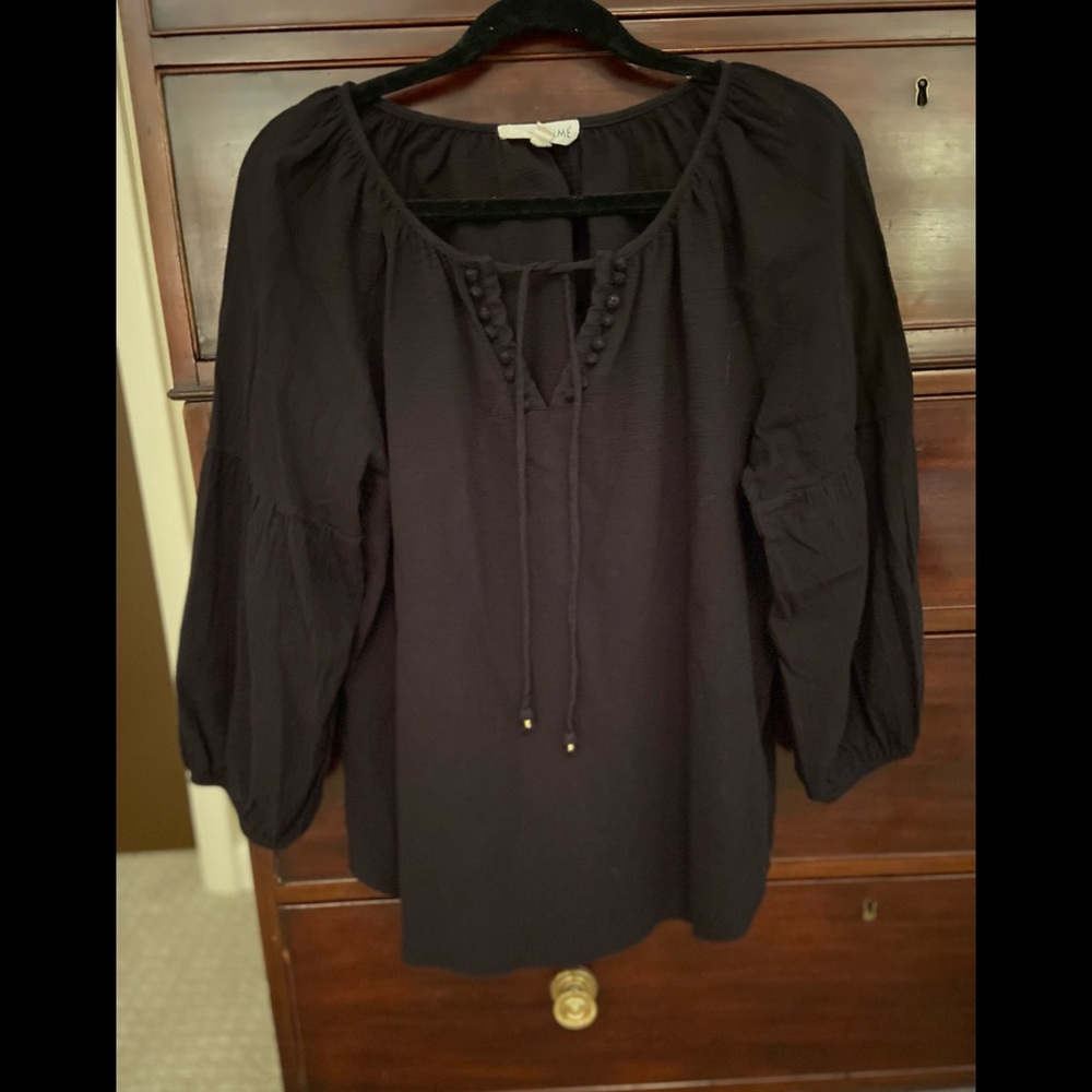 Johnny was calm hundred percent organic cotton shirt black size medium